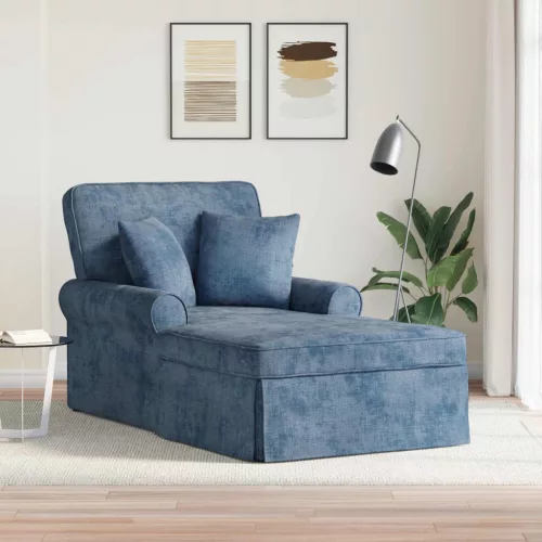 Fotel Loungba Szoknyával párnával Kék 157 x 91 x 91 cm ARES