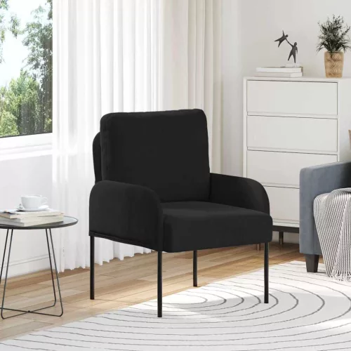 Kanapék párnával 55cm Fekete Furnér