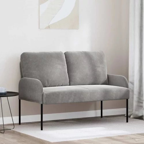 Kanapék párnával 110cm Világosszürke Furnér