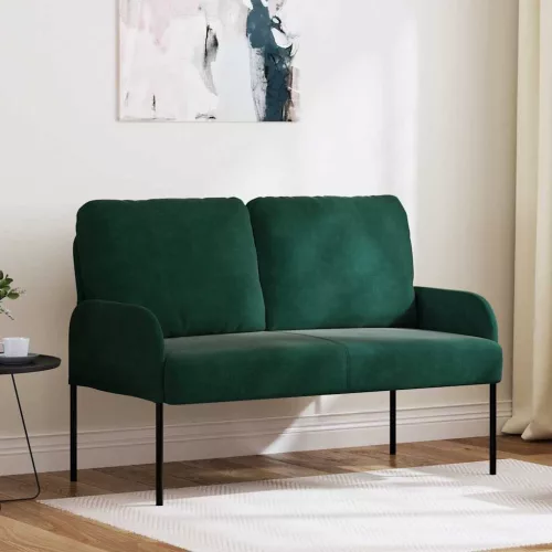 Kanapék párnával 110cm Sötétzöld Furnér
