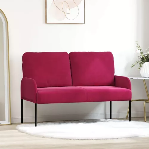Kanapék párnával 110cm Bordó Furnér