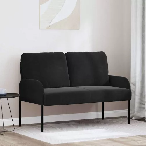 Kanapék párnával 110cm Fekete Furnér
