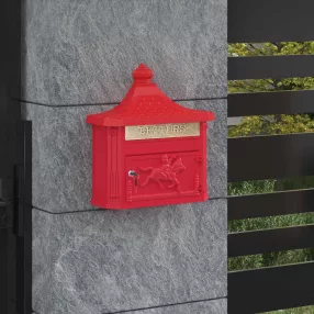   Fali Postafiók Piros 40.5 x 15.5 x 44 cm Öntött alumínium