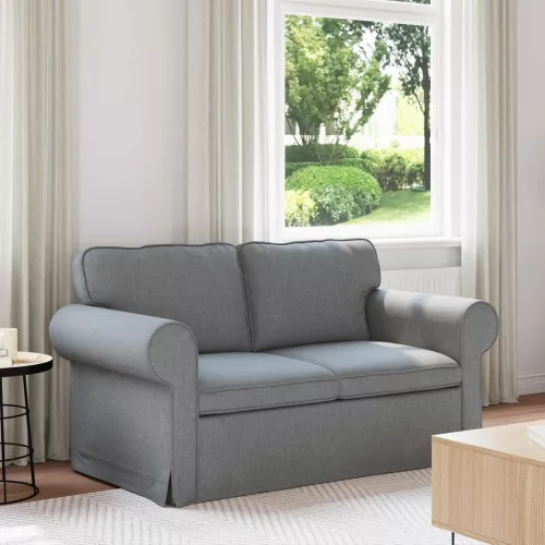 vidaXL Kanapé Világosszürke 155 x 82 x 80 cm szövet
