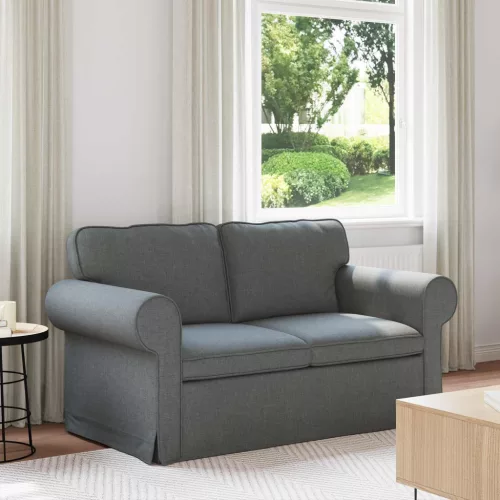 vidaXL Kanapé Sötétszürke 155 x 82 x 80 cm szövet