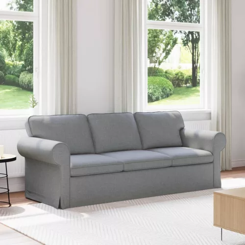 vidaXL Kanapé Világosszürke 215 x 82 x 80 cm szövet