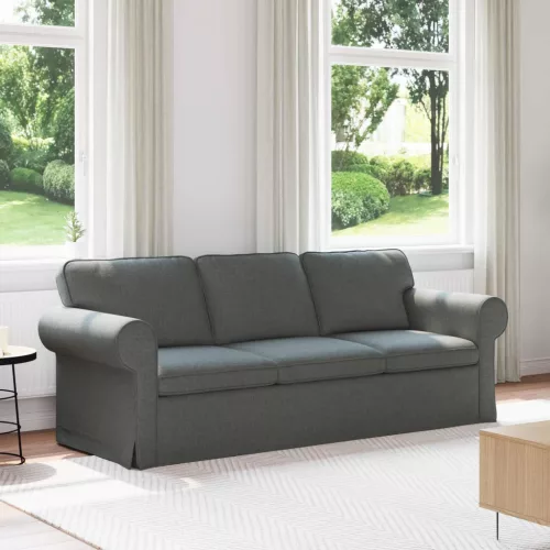 vidaXL Kanapé Sötétszürke 215 x 82 x 80 cm szövet