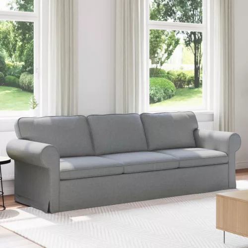 vidaXL Kanapé Világosszürke 245 x 82 x 80 cm szövet