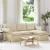 vidaXL Kanapé Krém 215 x 138 x 80 cm szövet