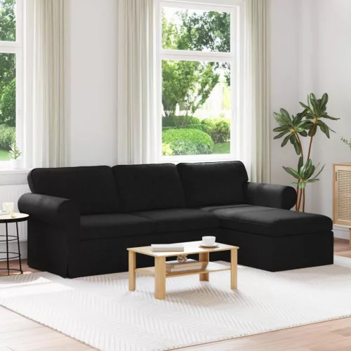 Kanapé Fekete 245 x 138 x 80 cm szövet