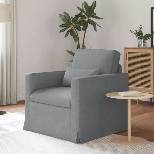 vidaXL Kanapé Világosszürke 78 x 78 x 80 cm szövet