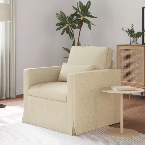 vidaXL Kanapé Krém 78 x 78 x 80 cm szövet