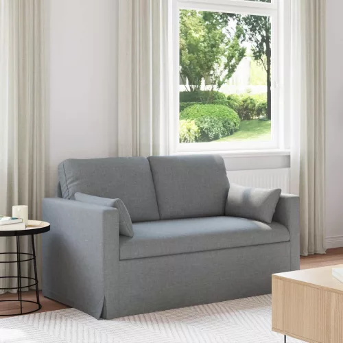 vidaXL Kanapé Világosszürke 139 x 78 x 80 cm szövet