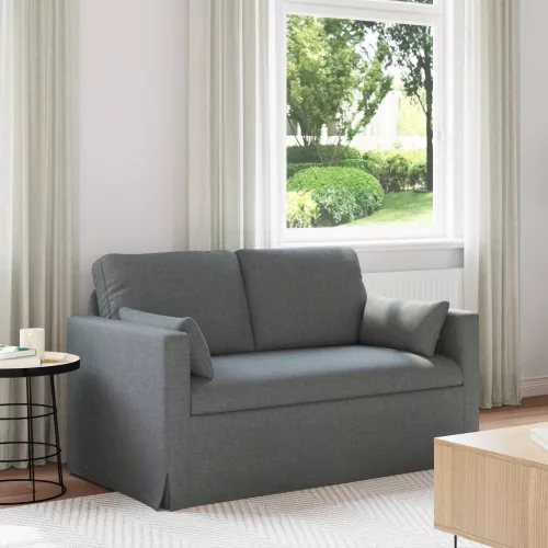 vidaXL Kanapé Sötétszürke 139 x 78 x 80 cm szövet