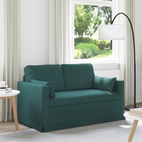 vidaXL Kanapé Sötétzöld 139 x 78 x 80 cm szövet