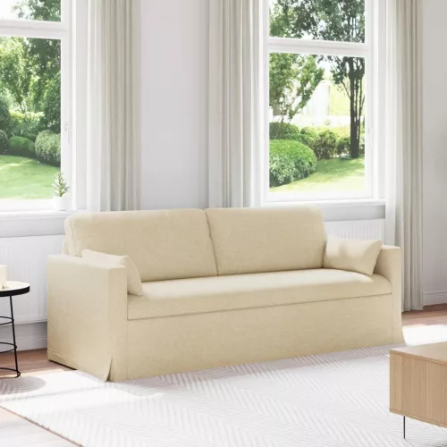 vidaXL Kanapé Krém 198 x 78 x 80 cm szövet