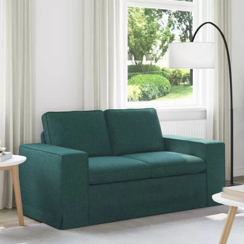 vidaXL Kanapé Sötétzöld 162 x 80 x 82 cm szövet