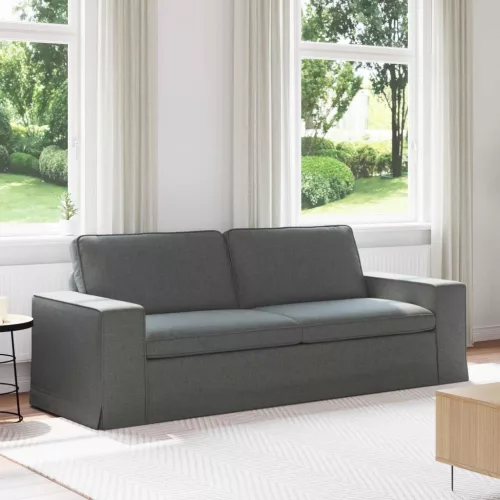vidaXL Kanapé Sötétszürke 222 x 80 x 82 cm szövet
