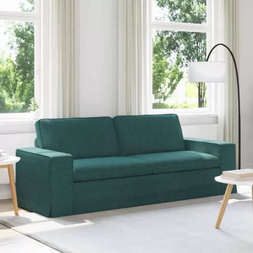vidaXL Kanapé Sötétzöld 222 x 80 x 82 cm szövet