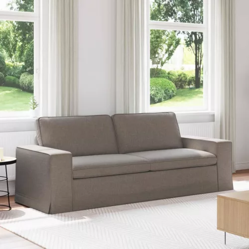 vidaXL Kanapé Tópszínű 222 x 80 x 82 cm szövet