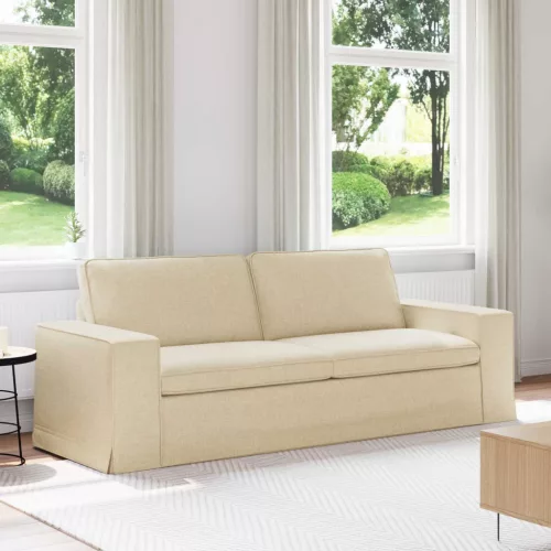 vidaXL Kanapé Krém 222 x 80 x 82 cm szövet