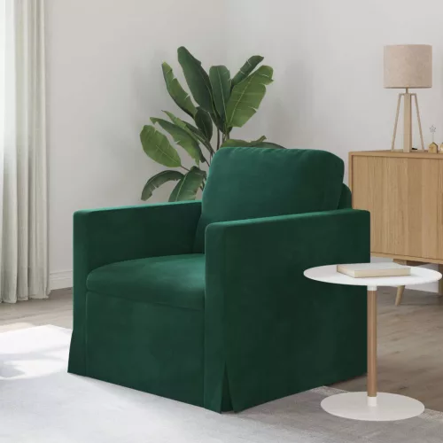 vidaXL Kanapé Sötétzöld 78 x 78 x 80 cm Bársony