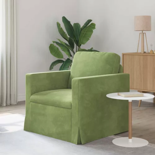 vidaXL Kanapé Világos zöld 78 x 78 x 80 cm Bársony