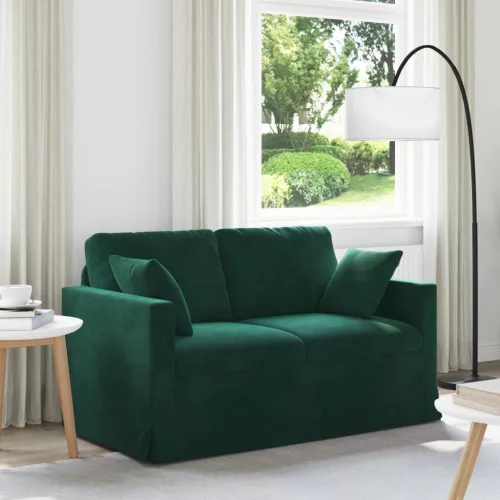 vidaXL Kanapé Sötétzöld 138 x 78 x 80 cm Bársony
