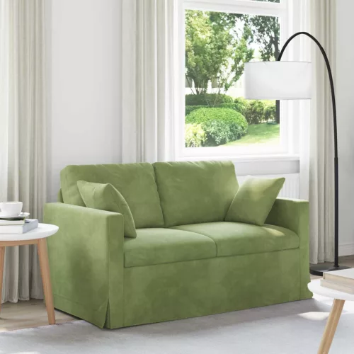 vidaXL Kanapé Világos zöld 138 x 78 x 80 cm Bársony