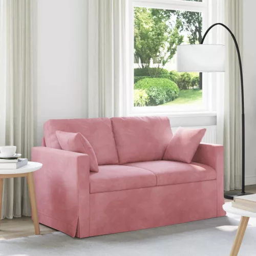 vidaXL Kanapé Rózsaszín 138 x 78 x 80 cm Bársony