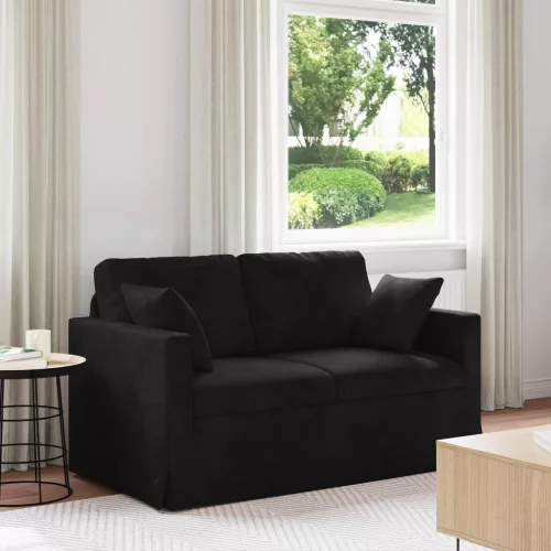vidaXL Kanapé Fekete 138 x 78 x 80 cm Bársony