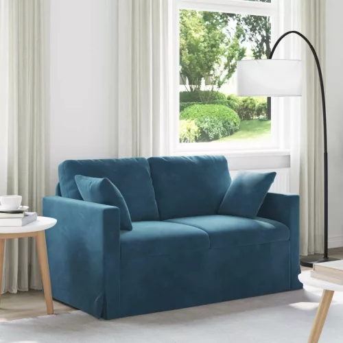 vidaXL Kanapé Kék 138 x 78 x 80 cm Bársony