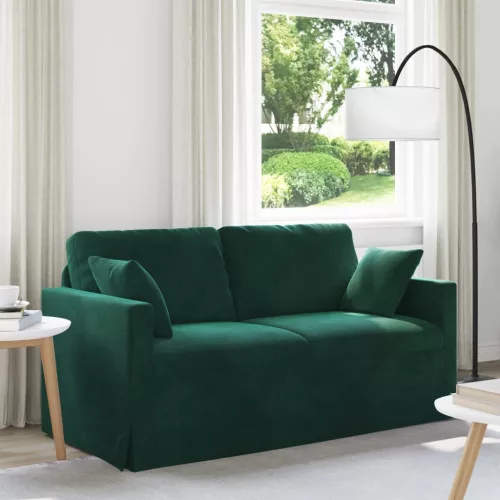 vidaXL Kanapé Sötétzöld 158 x 78 x 80 cm Bársony