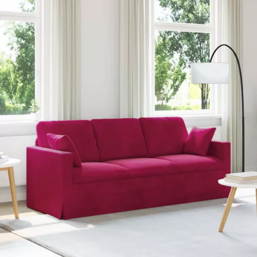 vidaXL Kanapé Bordó 198 x 78 x 80 cm Bársony