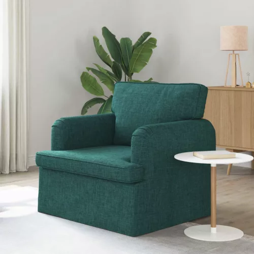 vidaXL Kanapé Sötétzöld 84 x 80 x 85 cm szövet