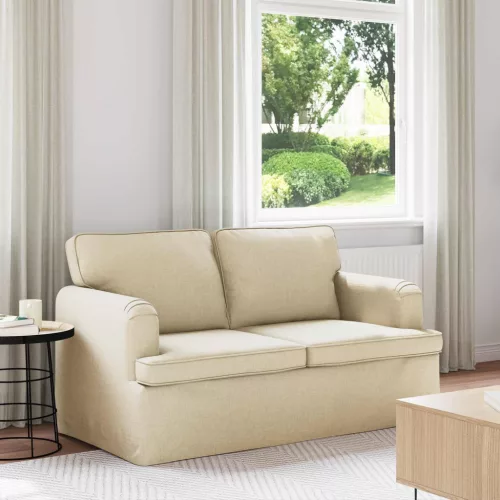vidaXL Kanapé Krém 144 x 80 x 85 cm szövet
