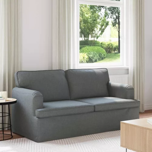 vidaXL Kanapé Sötétszürke 162 x 80 x 85 cm szövet