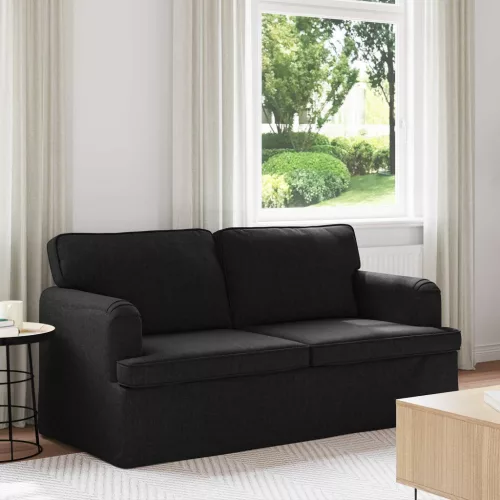 vidaXL Kanapé Fekete 162 x 80 x 85 cm szövet
