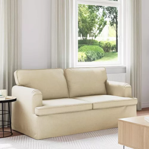 vidaXL Kanapé Krém 162 x 80 x 85 cm szövet
