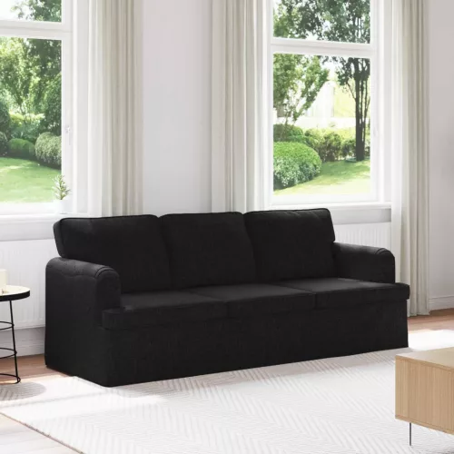 vidaXL Kanapé Fekete 201 x 80 x 85 cm szövet