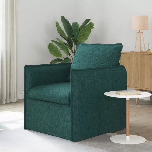 vidaXL Kanapé Sötétzöld 75 x 82 x 85 cm szövet