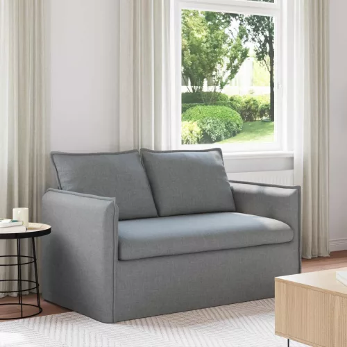 vidaXL Kanapé Világosszürke 136 x 82 x 85 cm szövet