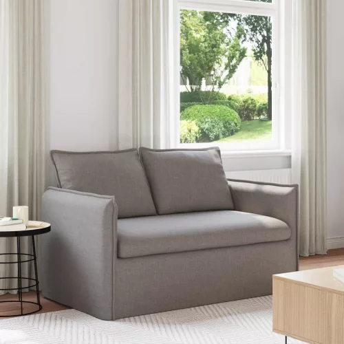 vidaXL Kanapé Tópszínű 136 x 82 x 85 cm szövet