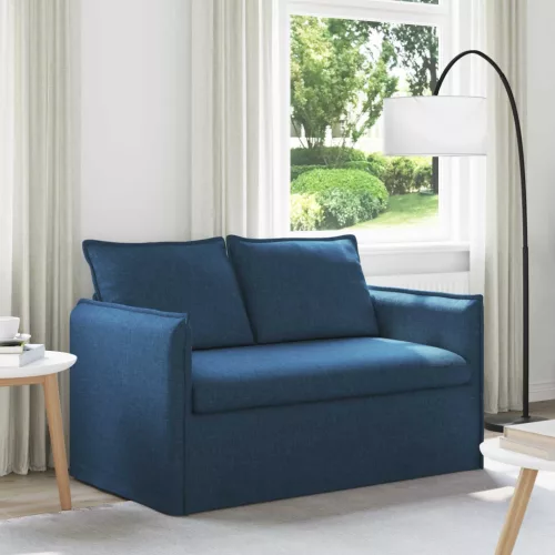 vidaXL Kanapé Kék 136 x 82 x 85 cm szövet