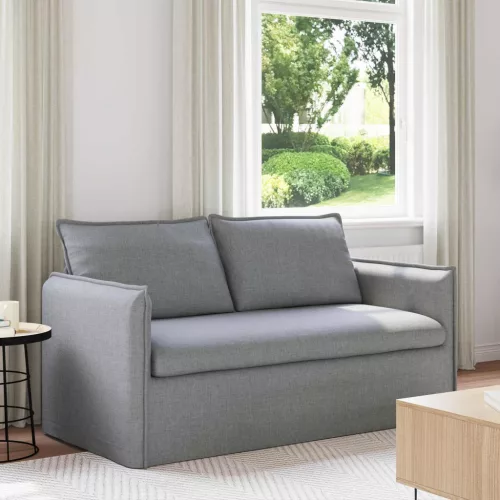 vidaXL Kanapé Világosszürke 156 x 82 x 85 cm szövet