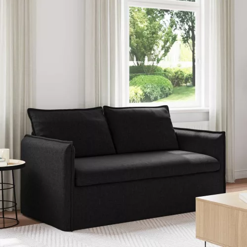 vidaXL Kanapé Fekete 156 x 82 x 85 cm szövet