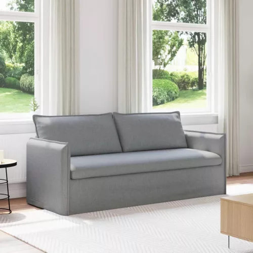 vidaXL Kanapé Világosszürke 196 x 82 x 85 cm szövet