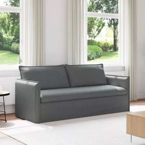 vidaXL Kanapé Sötétszürke 196 x 82 x 85 cm szövet