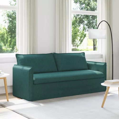 vidaXL Kanapé Sötétzöld 196 x 82 x 85 cm szövet