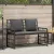 Kerti pad 2 -Seater 116 x 55 x 82 cm Acél és poli rattan